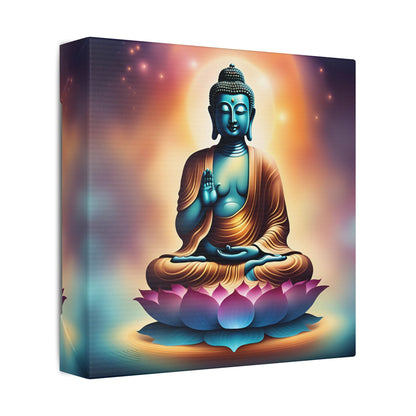 Vibrant Cosmic Buddha Canvas – Spiritual Wall Art for Zen Spaces