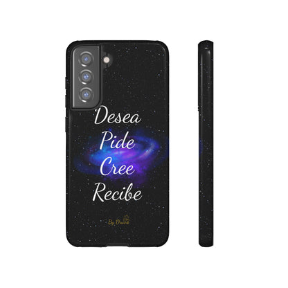 Funda para Móvil, Desea, Pide, Cree, Recibe, Ley de Atracción, Pensamiento Positivo,  iPhone, Samsung, Google Pixel, Carcasa para movil