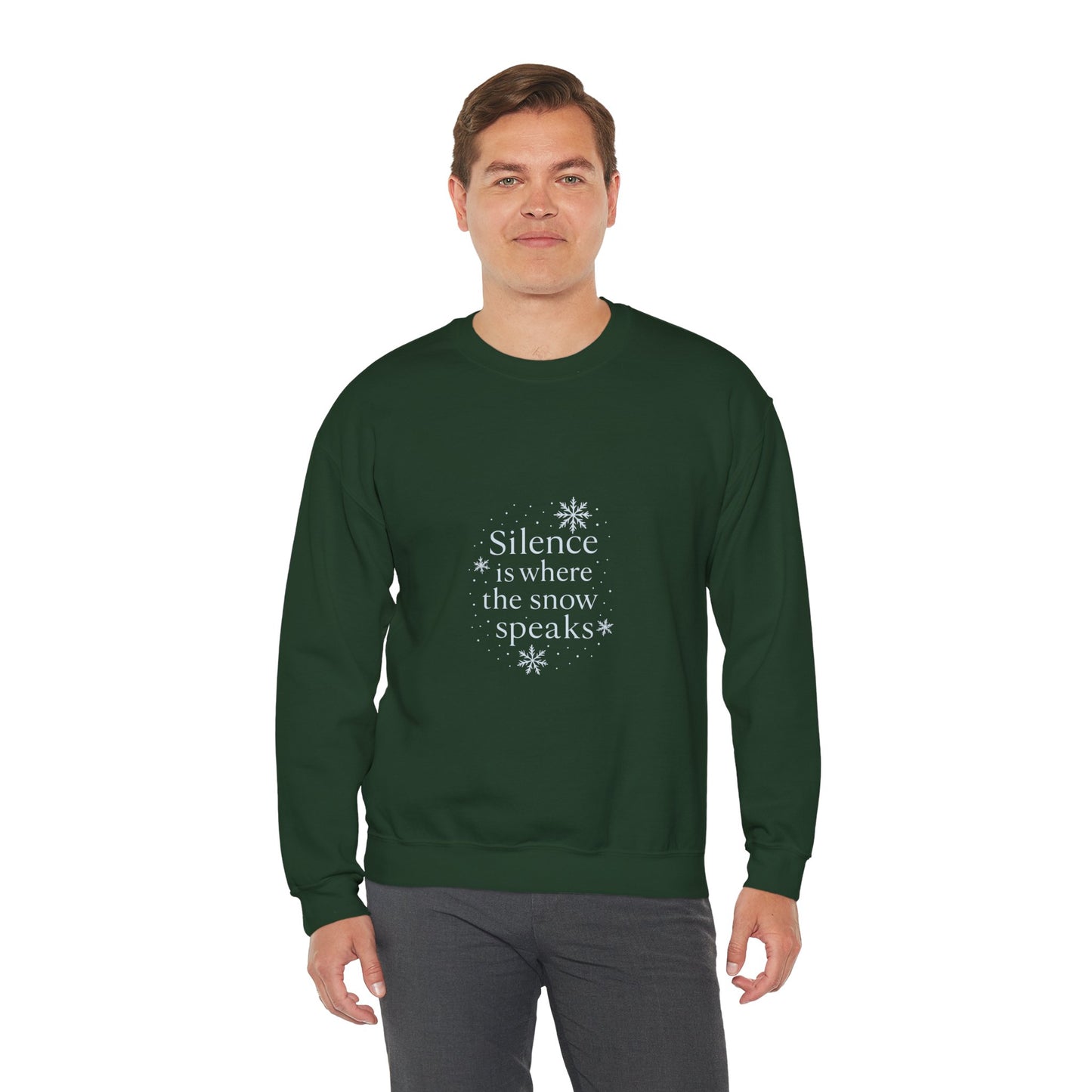 Silence Is Where the Snow Speaks – Spiritual Winter Sweatshirt (Unisex)
