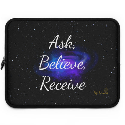 iPad Cover /Laptop Sleeve Cover with Ask, Believe, Receive,  iPad Cover, Notebook Cover, Laptop Cover, Positive Thinking