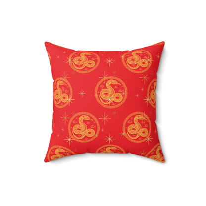 Chinese New Year 2025 Snake Cushion – Lunar New Year Throw Pillow for Prosperity & Luck