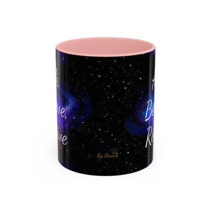 Ask. Believe. Receive. Two-Tone Mug – Cosmic Affirmation Coffee Cup