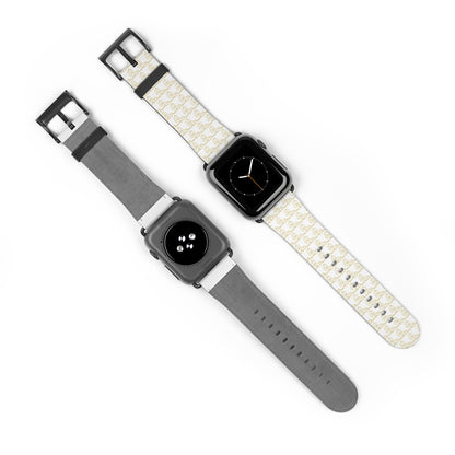 Watch Band - White Wrist Band with Druvs Monogram