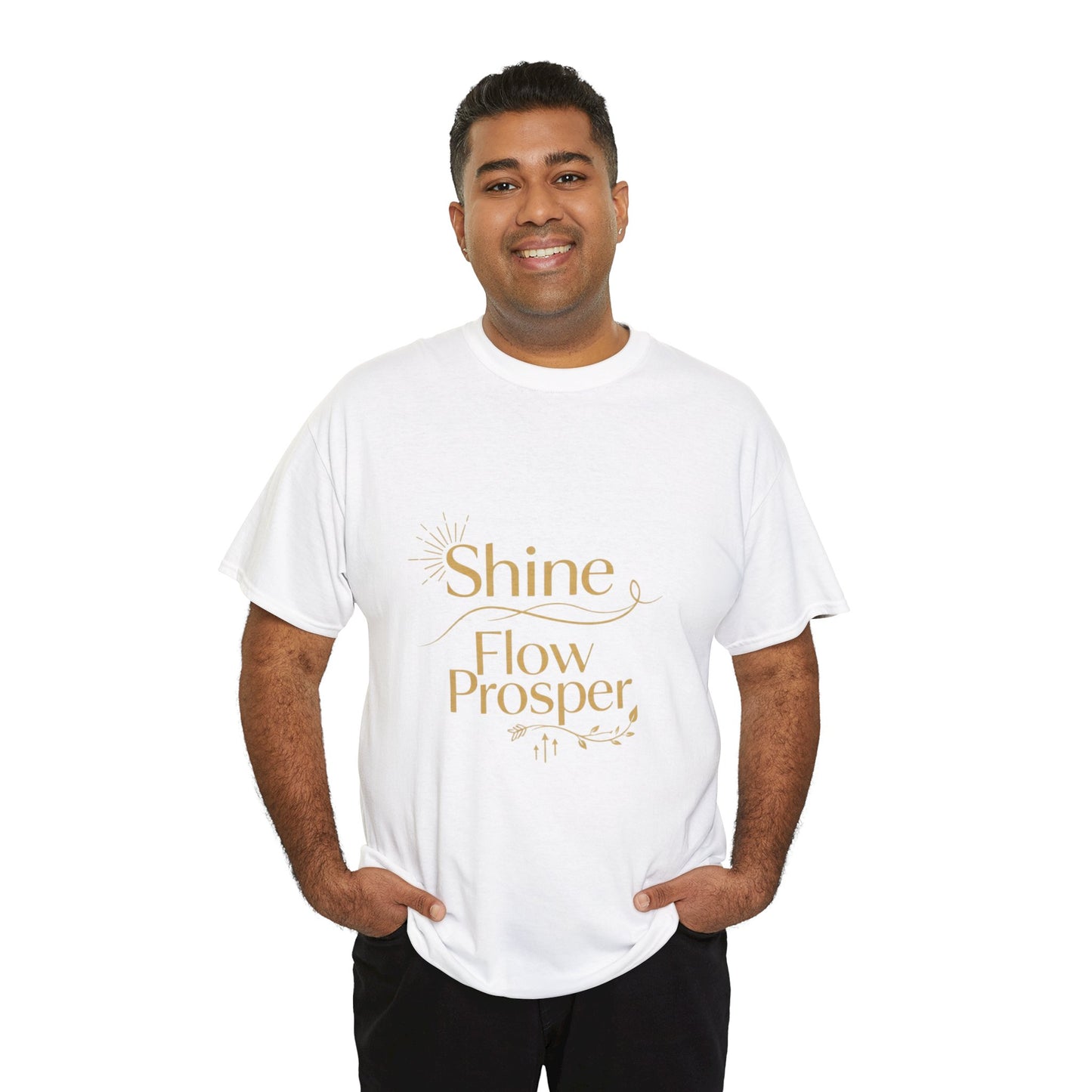 Shine Flow Prosper T-Shirt – Luxe Edition Affirmation Tee | Druvs
