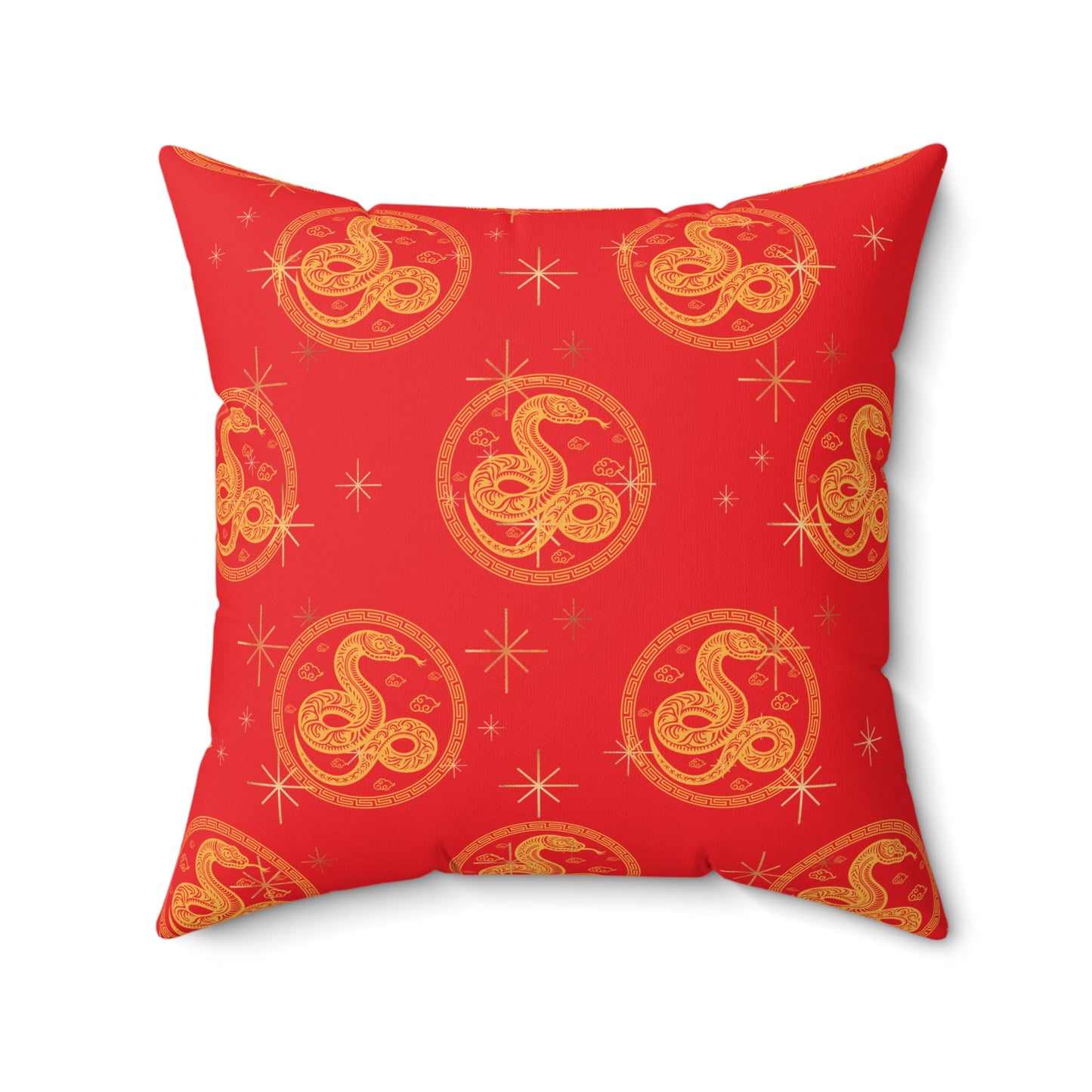 Chinese New Year 2025 Snake Cushion – Lunar New Year Throw Pillow for Prosperity & Luck