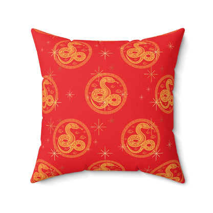 Chinese New Year 2025 Snake Cushion – Lunar New Year Throw Pillow for Prosperity & Luck