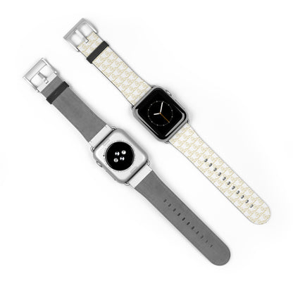 Watch Band - White Wrist Band with Druvs Monogram