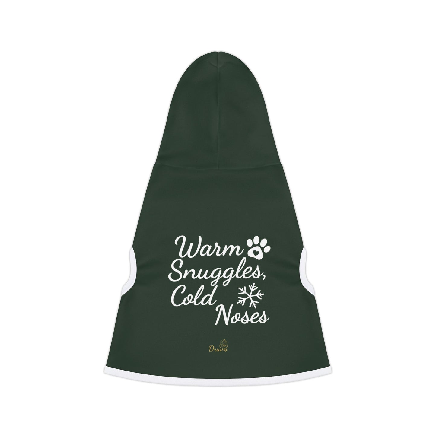 Warm Snuggles, Cold Noses – Christmas Pet Hoodie | Cozy Winter Dog Outfit by Druvs