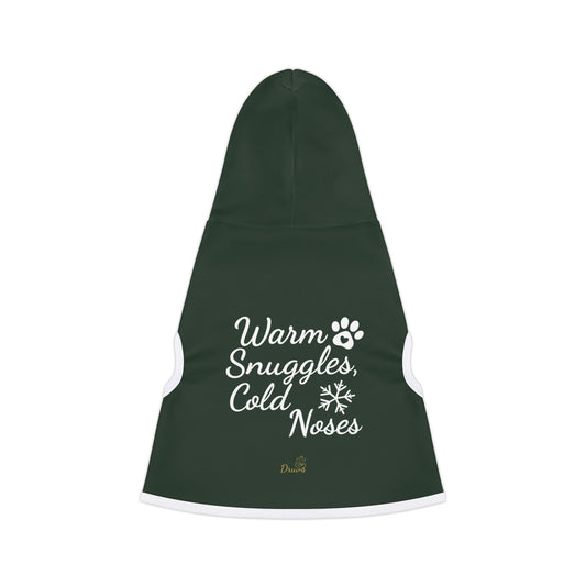 Warm Snuggles, Cold Noses – Christmas Pet Hoodie | Cozy Winter Dog Outfit by Druvs