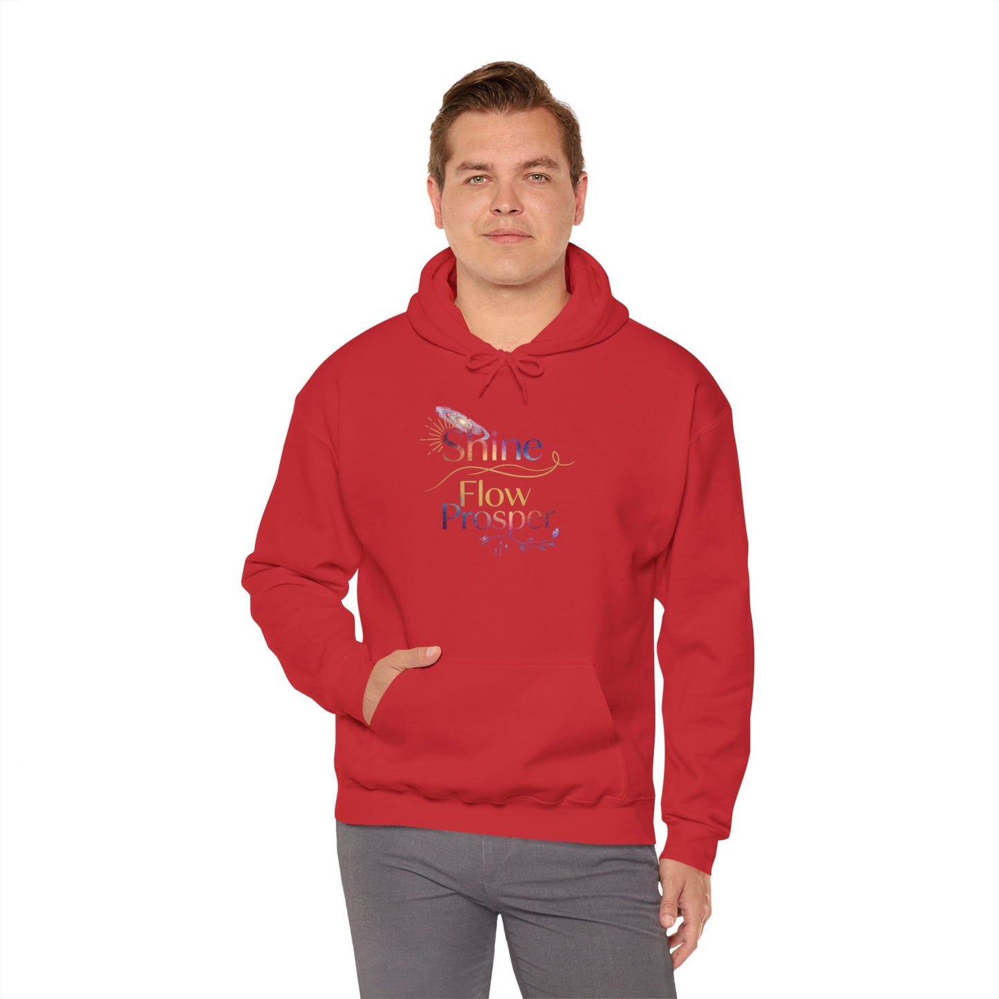 Shine Flow Prosper – Spiritual Manifestation Hoodie