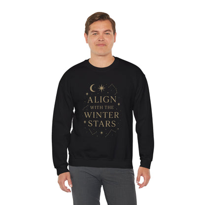 Align with the Winter Stars – Celestial Holiday Sweatshirt | Spiritual Winter Vibes