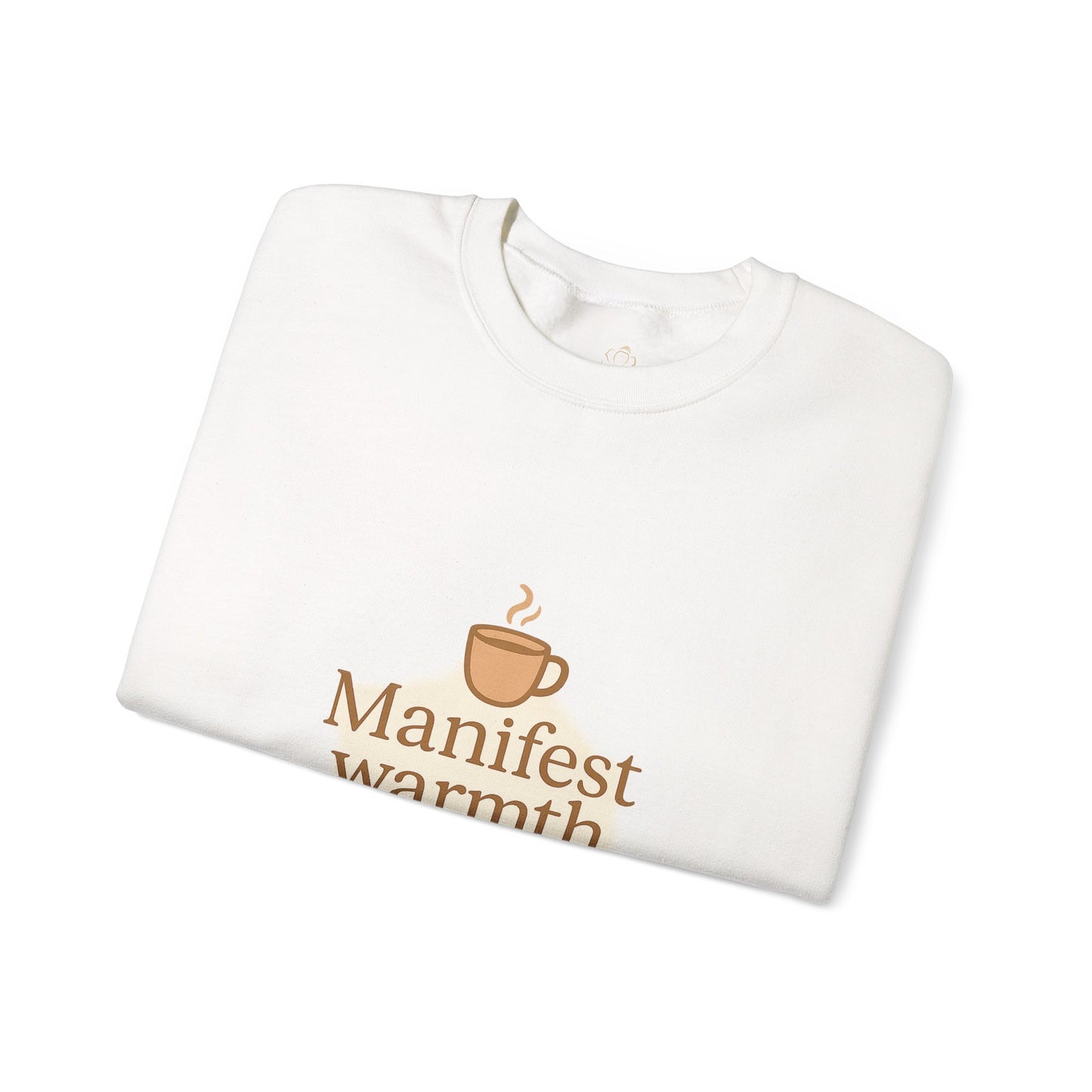 Manifest Warmth, Sip Peace – Cozy Winter Affirmation Sweatshirt (Unisex)