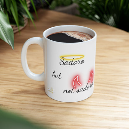 Funny Sindhi Mug – “Sadoro but not sadoro” | Halo & Devil Horns Mug