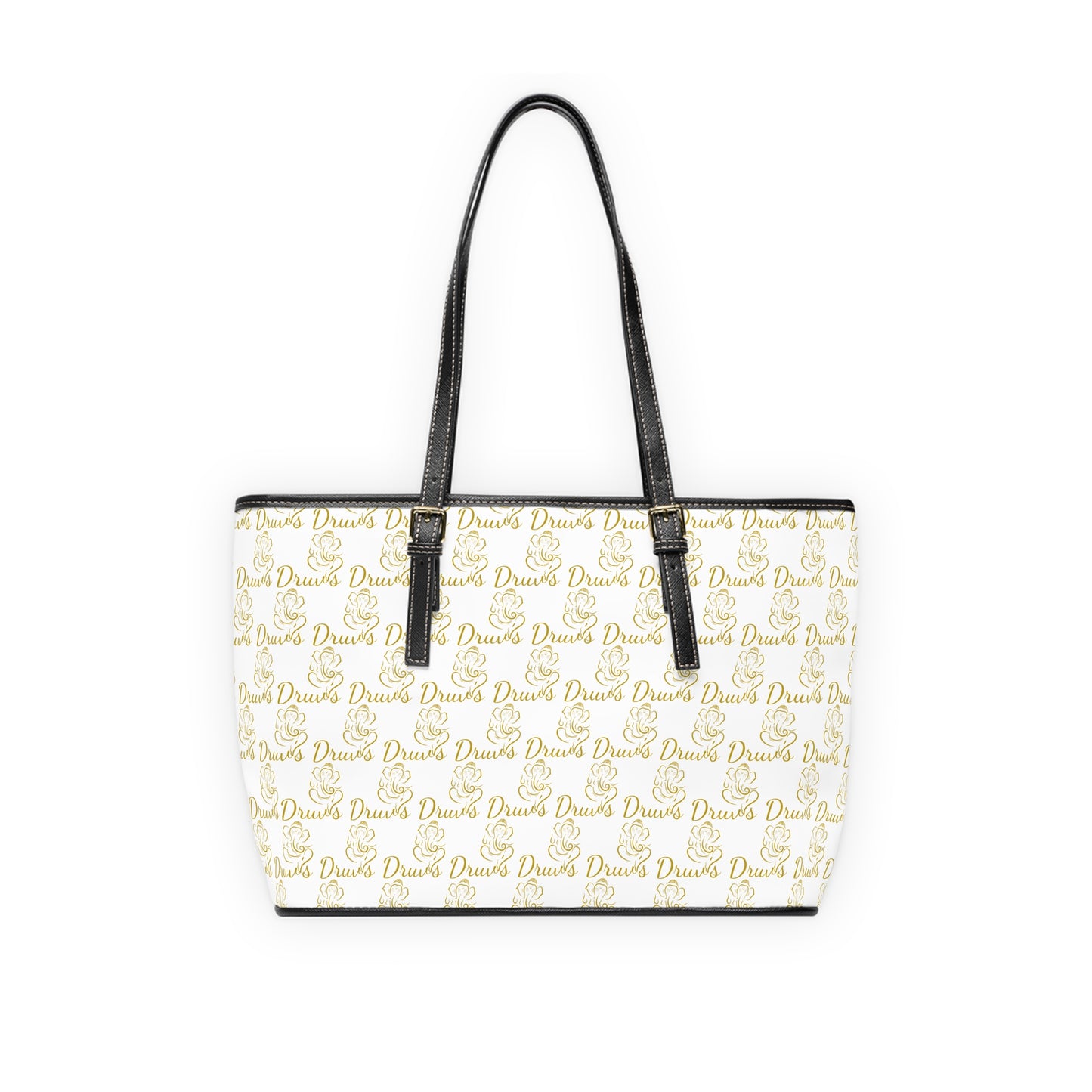 Shoulder Bag - White Handbag with Druvs Monogram