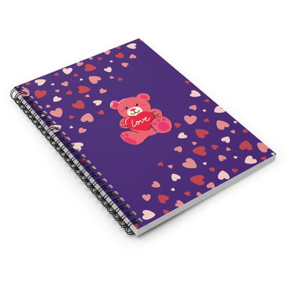 Purple Hearts Spiral Notebook