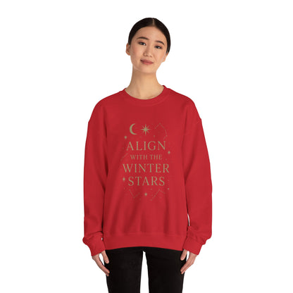 Align with the Winter Stars – Celestial Holiday Sweatshirt | Spiritual Winter Vibes