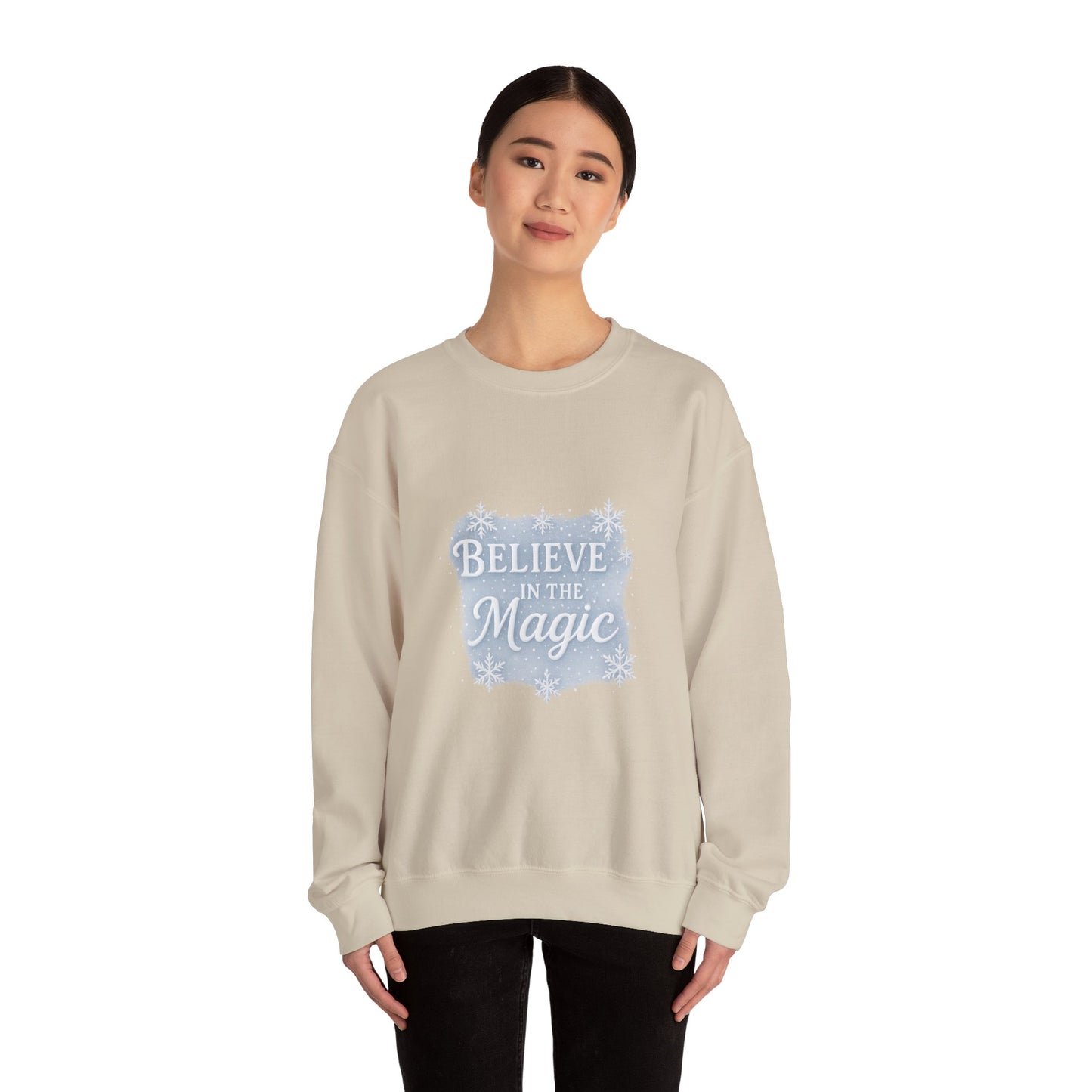 Believe in the Magic Winter Sweatshirt – Unisex Cozy Christmas Crewneck