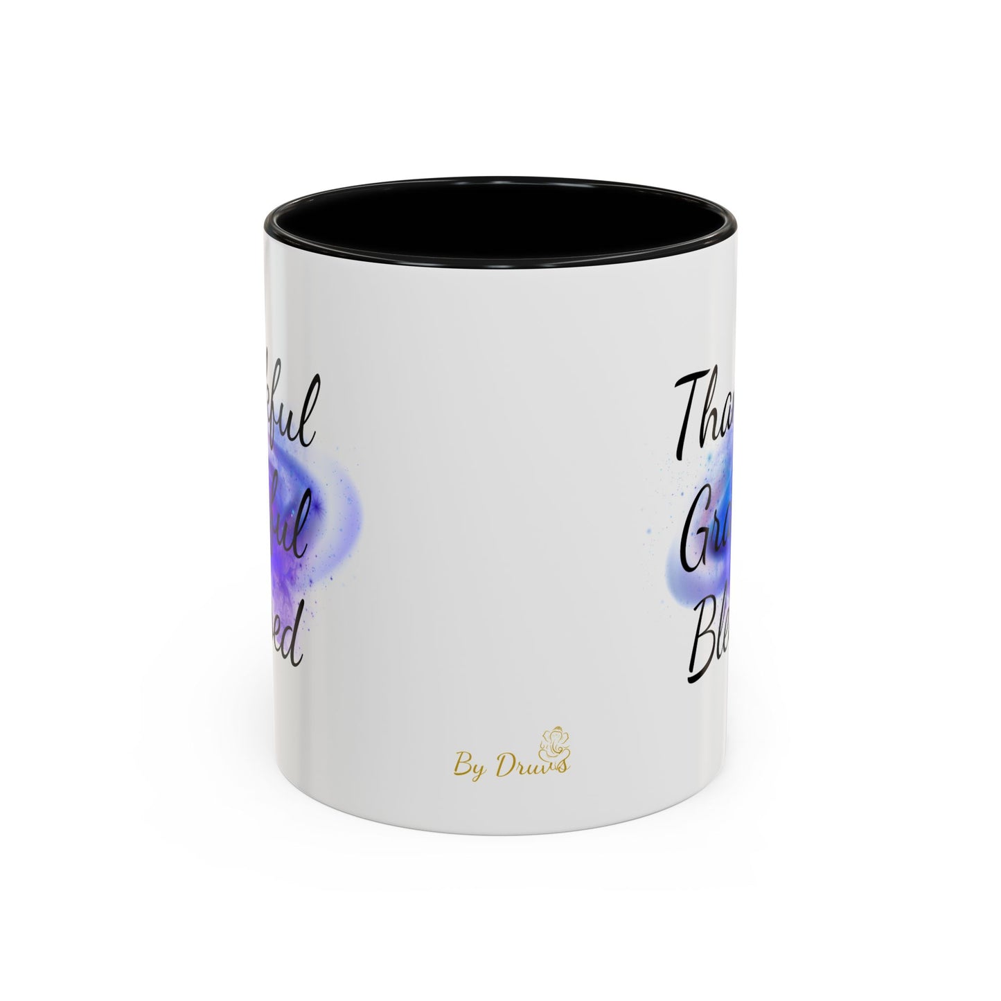 Two Tone Inspirational Mug, Gratitude Mug, Blessed, Grateful, Thankful Mug, Daily Inspirational