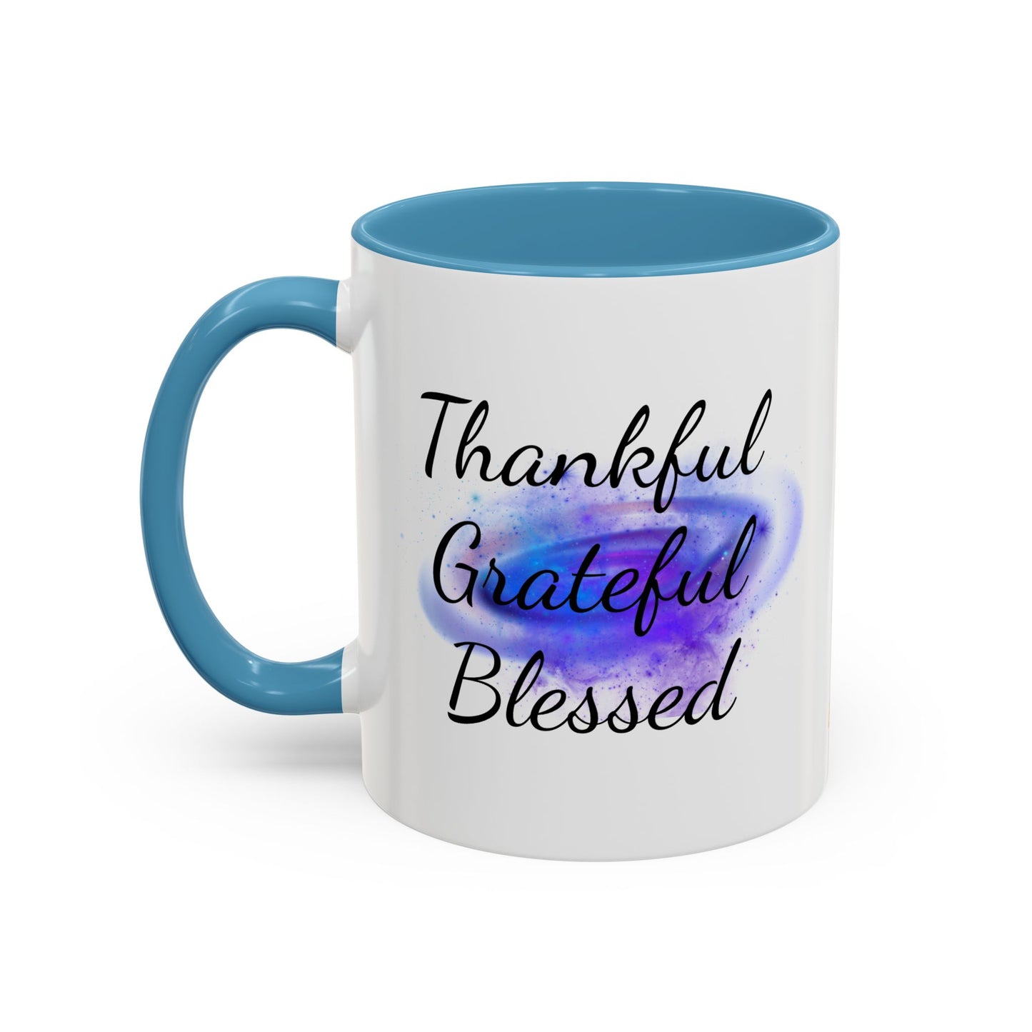 Two Tone Inspirational Mug, Gratitude Mug, Blessed, Grateful, Thankful Mug, Daily Inspirational