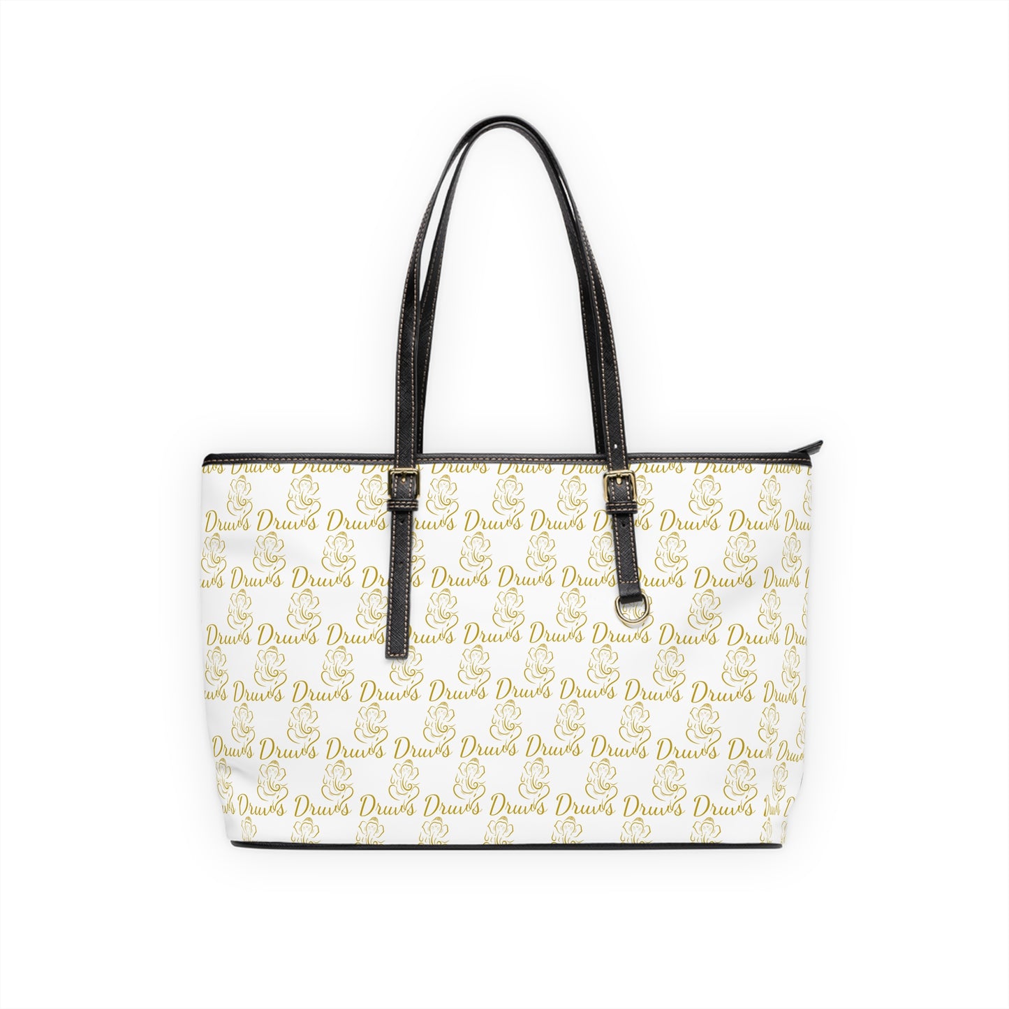 Shoulder Bag - White Handbag with Druvs Monogram