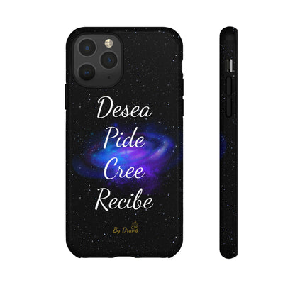 Funda para Móvil, Desea, Pide, Cree, Recibe, Ley de Atracción, Pensamiento Positivo,  iPhone, Samsung, Google Pixel, Carcasa para movil