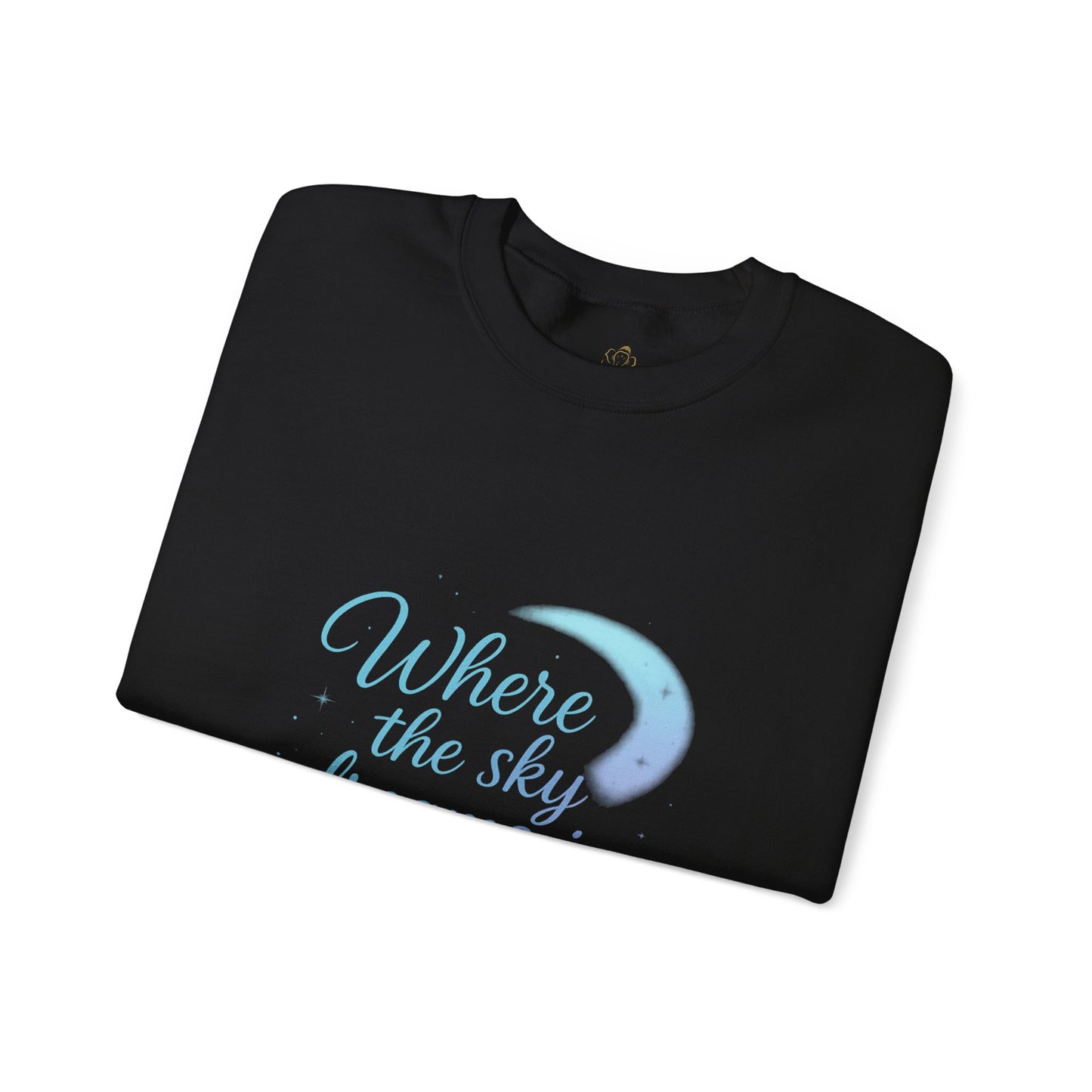 Where the Sky Dreams in Color – Celestial Moon Sweatshirt (Unisex, Multicolor Print)