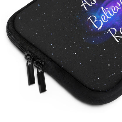 Ask. Believe. Receive. Laptop Sleeve – Cosmic Law of Attraction Tech Case by Druvs