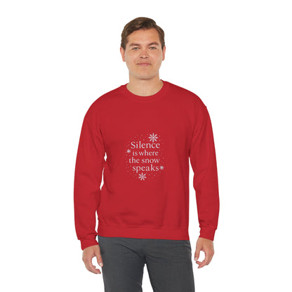Silence Is Where the Snow Speaks – Spiritual Winter Sweatshirt (Unisex)