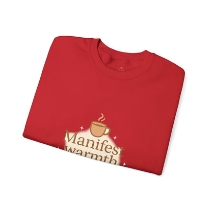 Manifest Warmth, Sip Peace – Cozy Winter Affirmation Sweatshirt (Unisex)