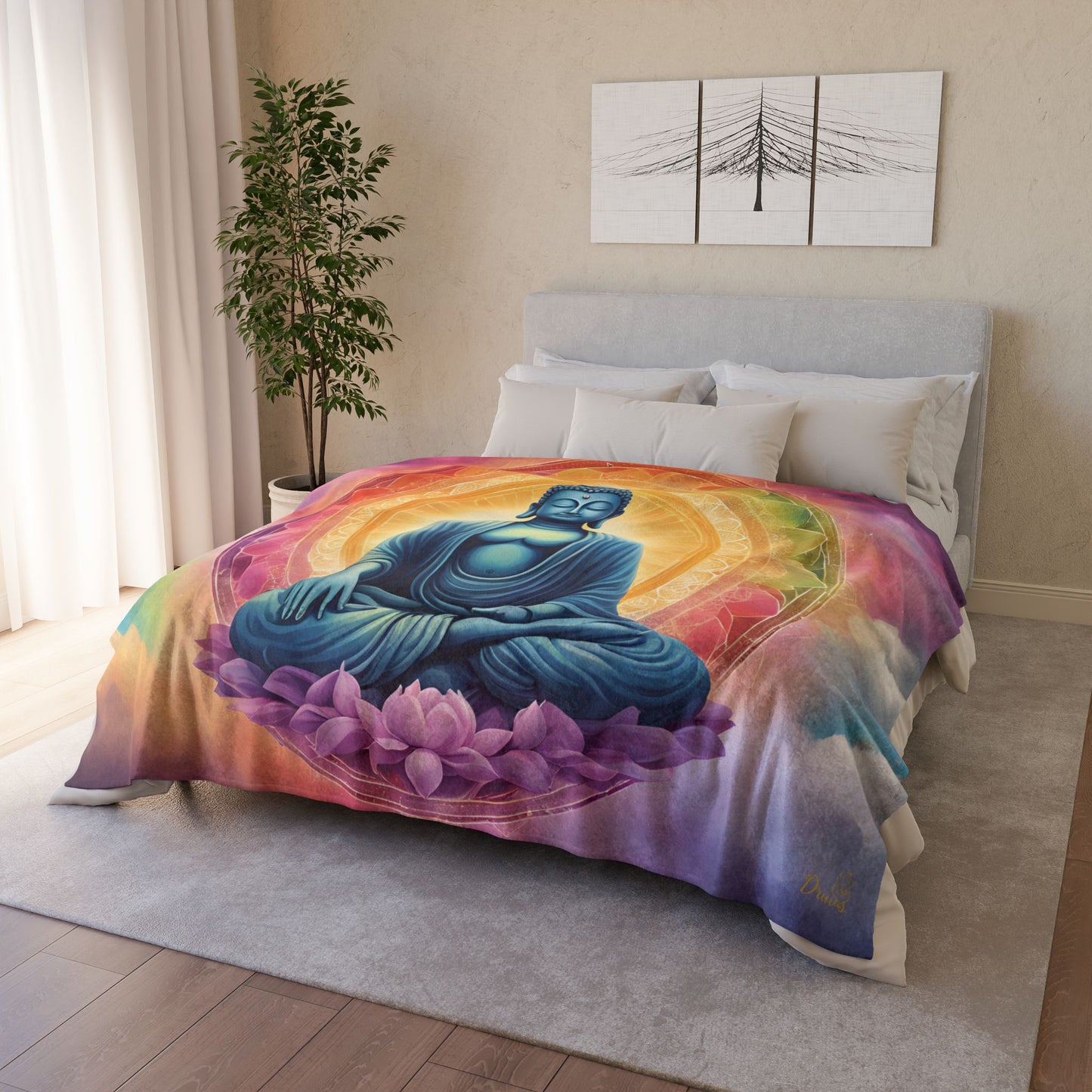 Colorful Buddha Blanket