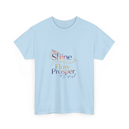 Shine Flow Prosper T-Shirt – Cosmic Manifestation Tee by Druvs