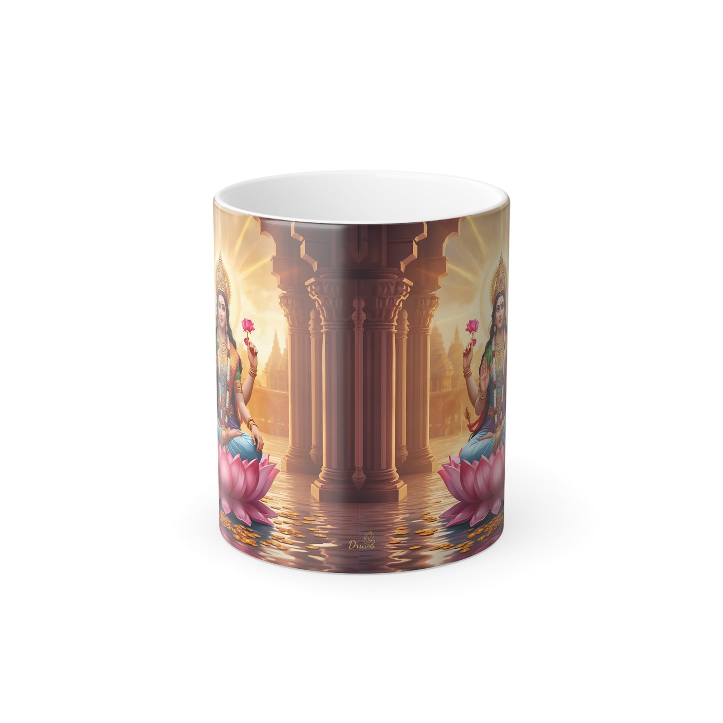 Lakshmi Magic Mug | Color Changing Mug, Goddess Lakshmi Coffee Cup, Hindu Gift, Prosperity & Abundance Mug, Spiritual Drinkware
