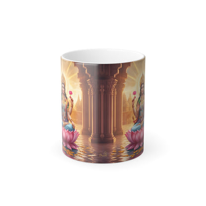 Lakshmi Magic Mug | Color Changing Mug, Goddess Lakshmi Coffee Cup, Hindu Gift, Prosperity & Abundance Mug, Spiritual Drinkware