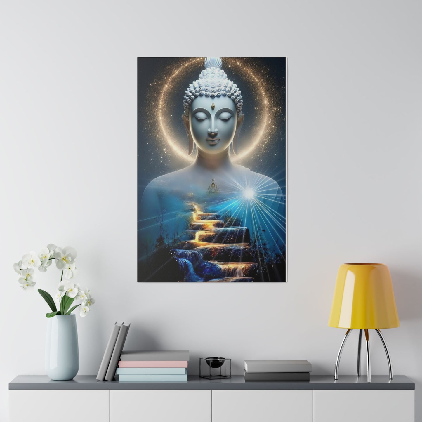 Buddha Canvas - Zen Space, Office Room, Peaceful, Gift Idea, Inspirational, Birthday, Thanksgiving