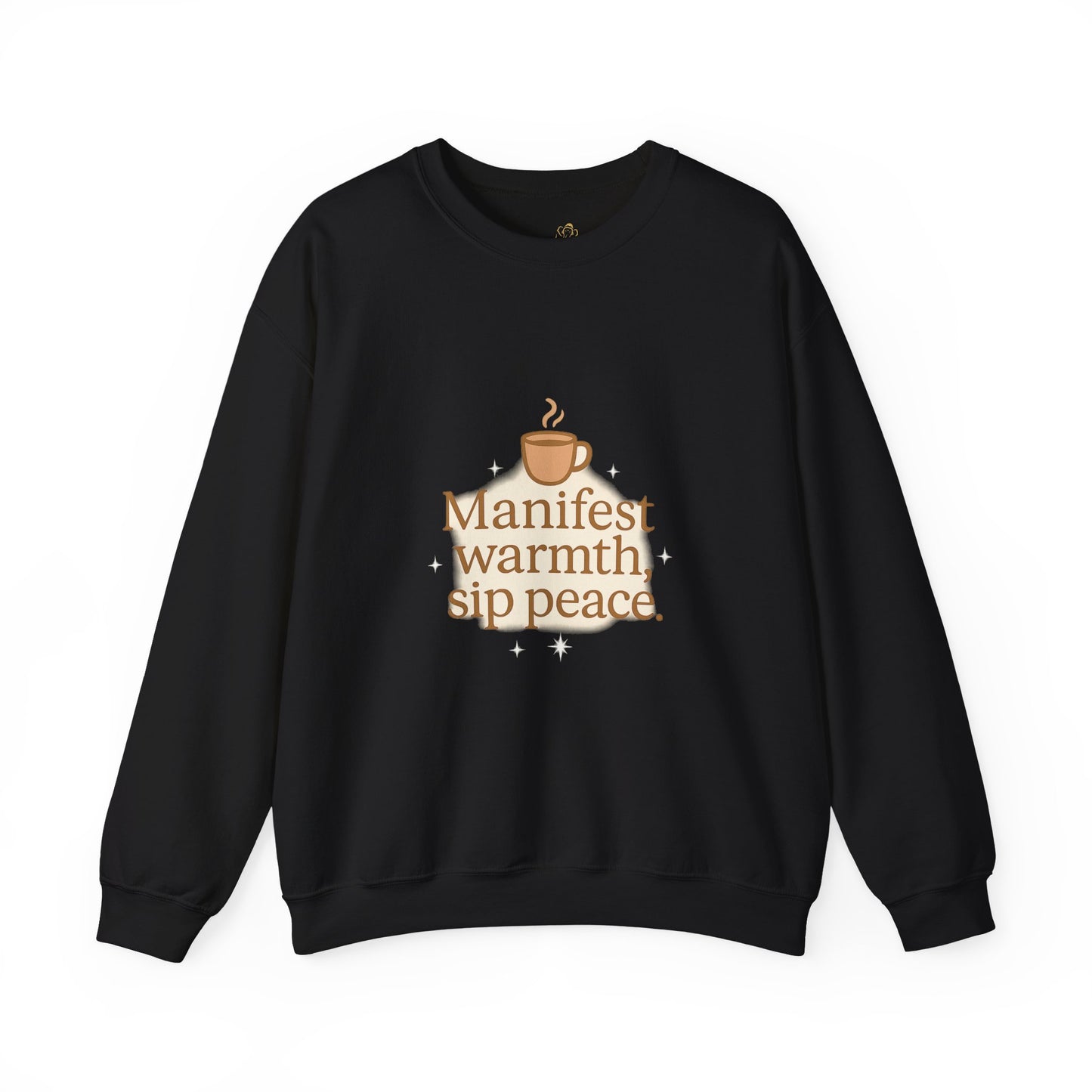 Manifest Warmth, Sip Peace – Cozy Winter Affirmation Sweatshirt (Unisex)