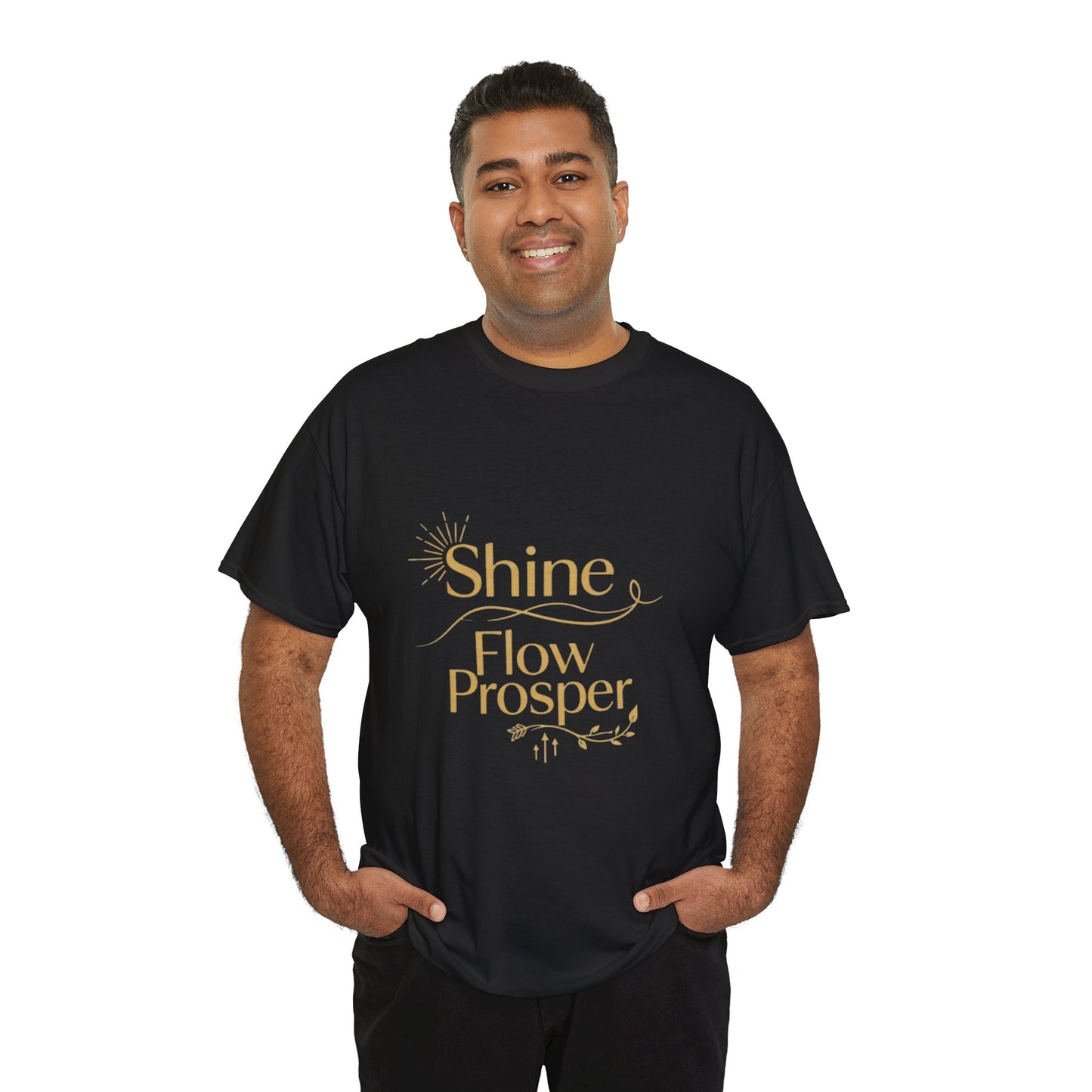 Shine Flow Prosper T-Shirt – Luxe Edition Affirmation Tee | Druvs