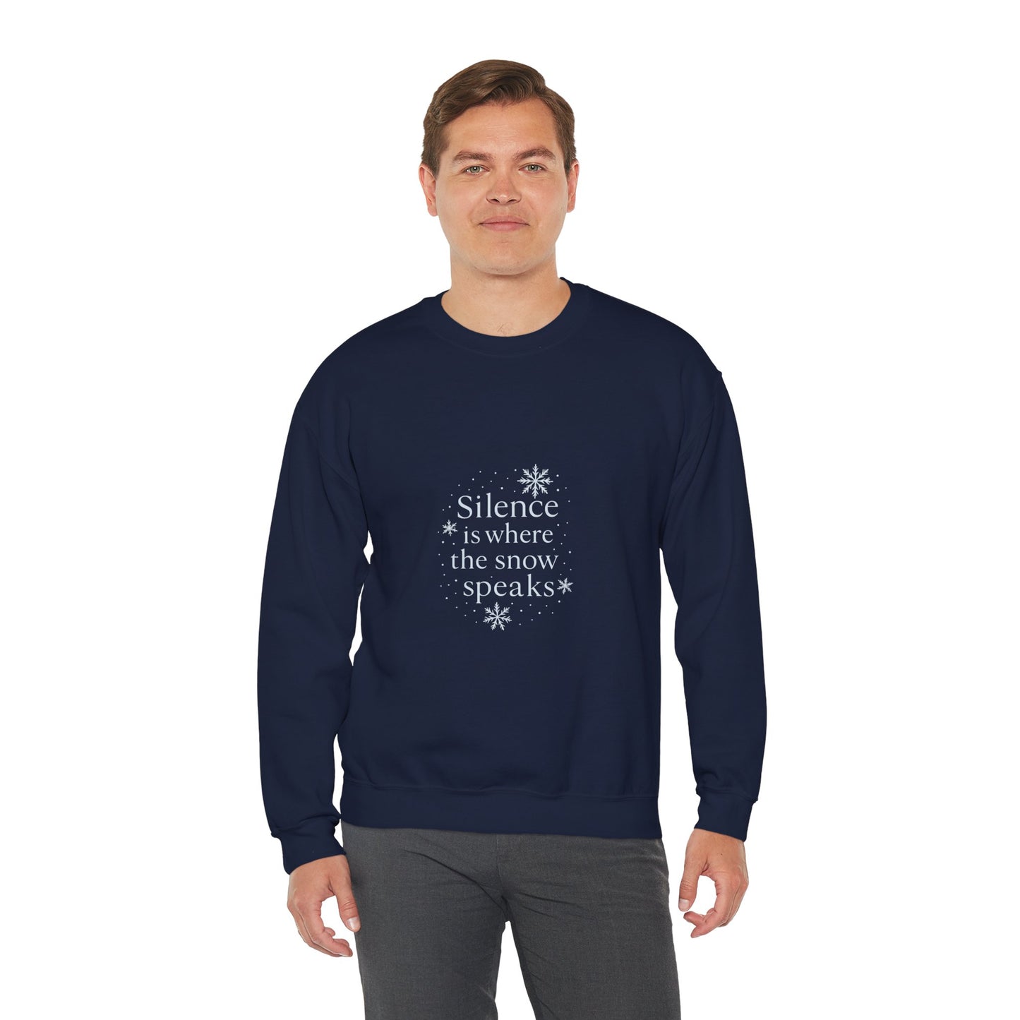 Silence Is Where the Snow Speaks – Spiritual Winter Sweatshirt (Unisex)