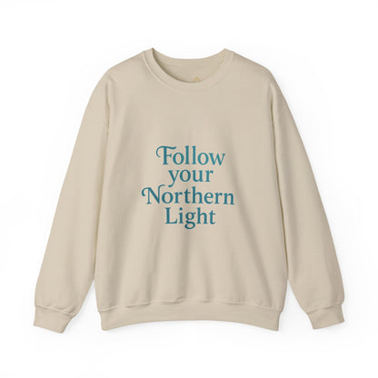 Follow Your Northern Light – Minimalist Winter Affirmation Sweatshirt (Unisex)