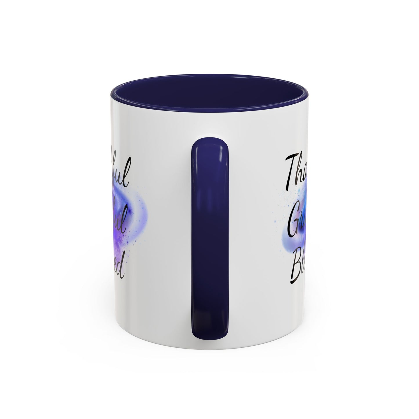 Two Tone Inspirational Mug, Gratitude Mug, Blessed, Grateful, Thankful Mug, Daily Inspirational