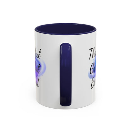 Two Tone Inspirational Mug, Gratitude Mug, Blessed, Grateful, Thankful Mug, Daily Inspirational