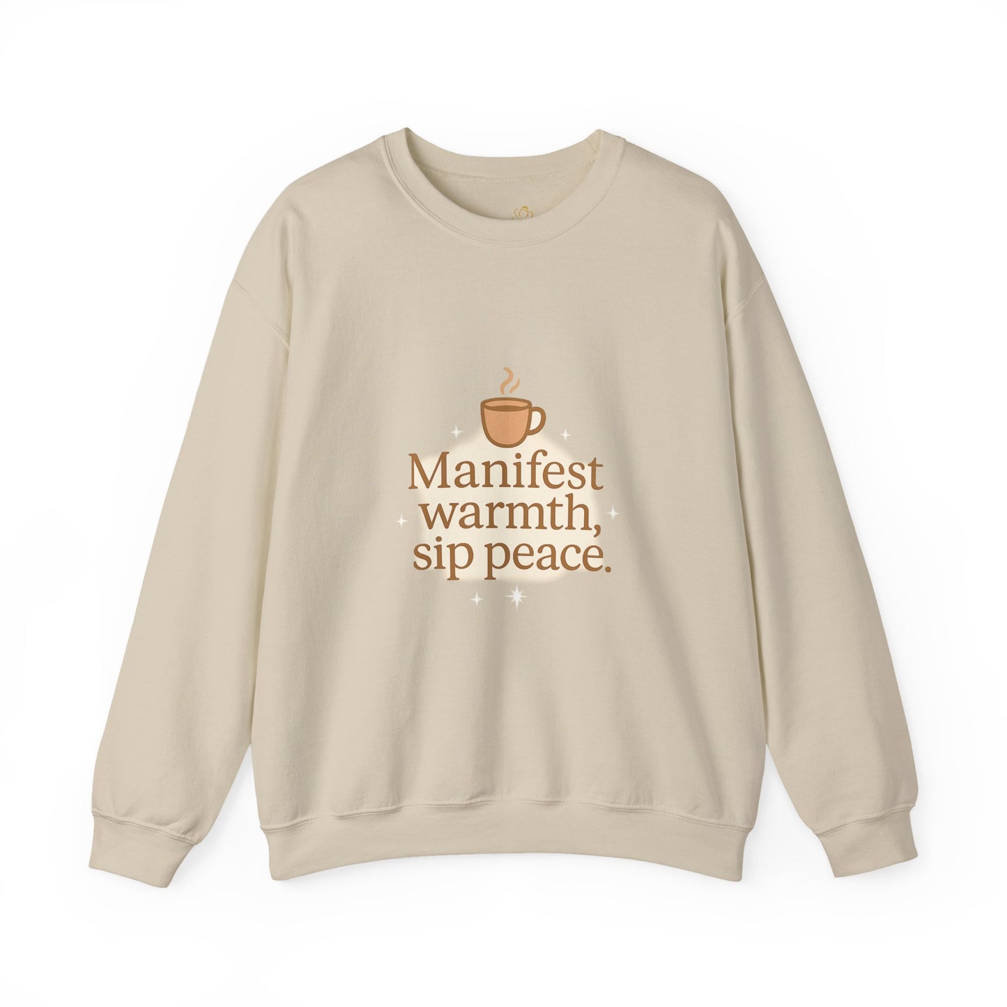 Manifest Warmth, Sip Peace – Cozy Winter Affirmation Sweatshirt (Unisex)