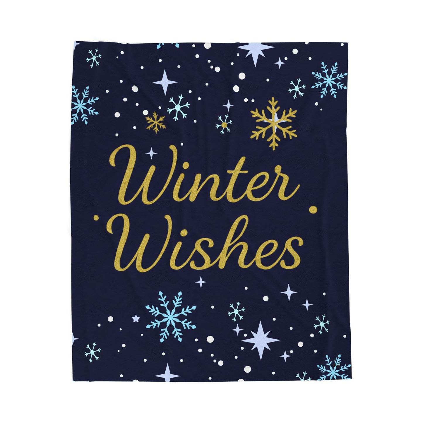 Winter Wishes Sherpa Blanket – Cozy Fleece Throw for Christmas & Winter Decor