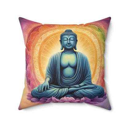 Buddha Meditation Cushion Pillow – Sacred Zen Decor by Druvs