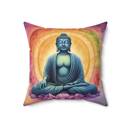 Buddha Meditation Cushion Pillow – Sacred Zen Decor by Druvs