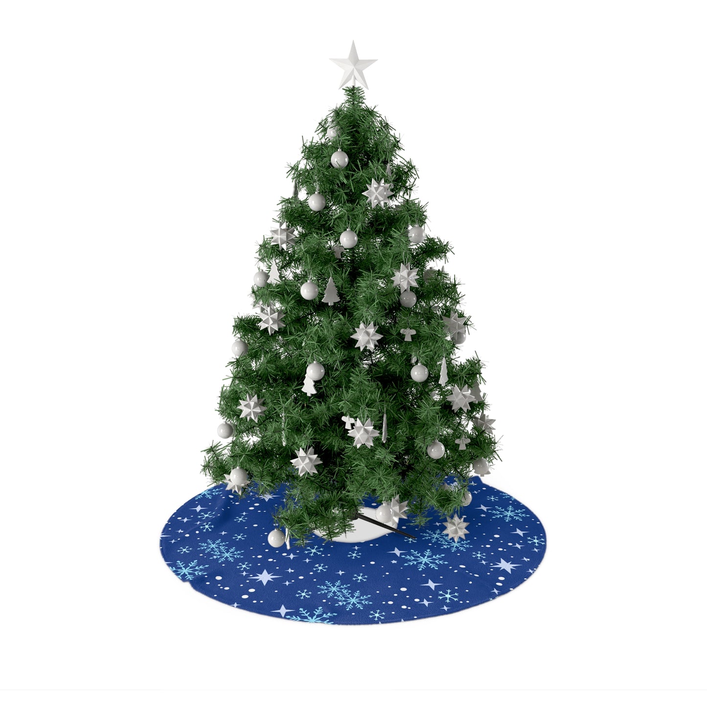 Blue Snowfall Christmas Tree Skirt – Druvs Winter Wonderland Edition