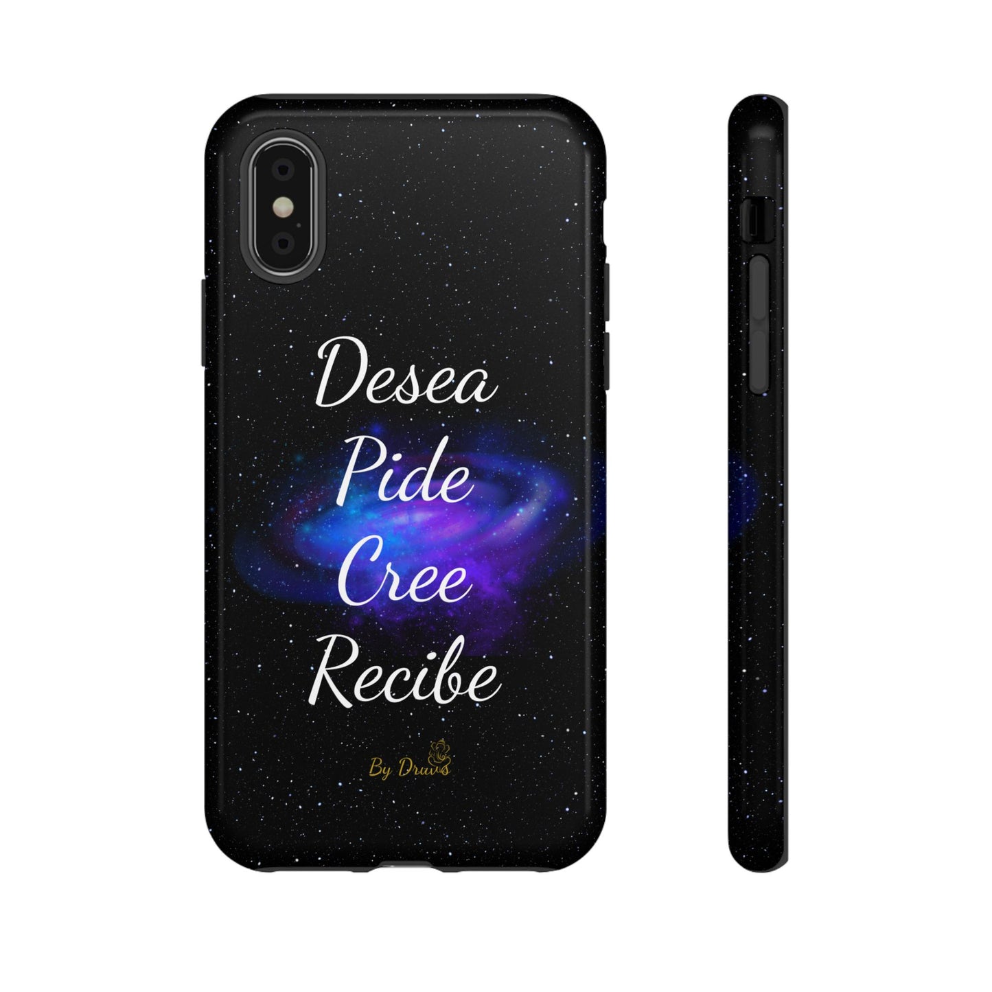 Funda para Móvil, Desea, Pide, Cree, Recibe, Ley de Atracción, Pensamiento Positivo,  iPhone, Samsung, Google Pixel, Carcasa para movil