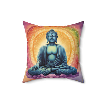 Buddha Meditation Cushion Pillow – Sacred Zen Decor by Druvs
