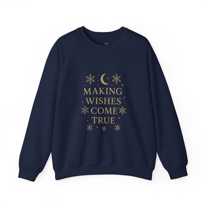 Making Wishes Come True – Celestial Snowflake Sweatshirt