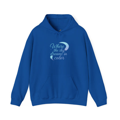 Where the Sky Dreams in Color – Cosmic Moon Hoodie