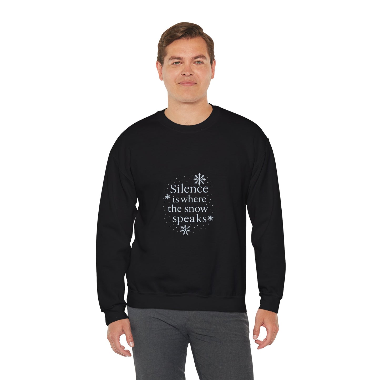 Silence Is Where the Snow Speaks – Spiritual Winter Sweatshirt (Unisex)